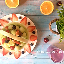 赏心悦目的哈密瓜水果篮子 | 餐桌上的一角风景