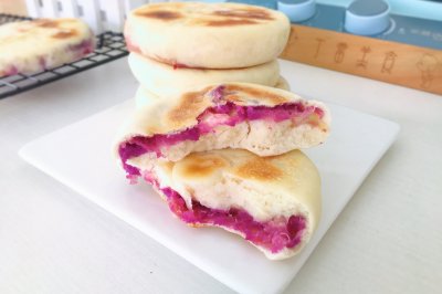 紫薯芝士发饼
