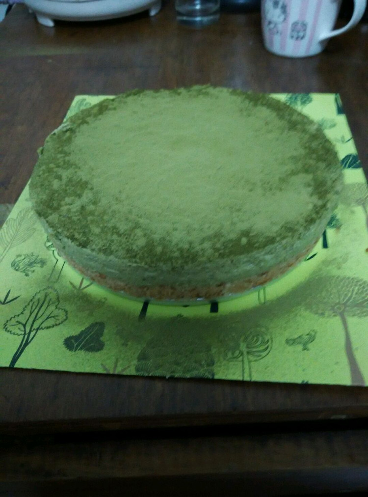 抹茶慕斯蛋糕（8寸）的做法