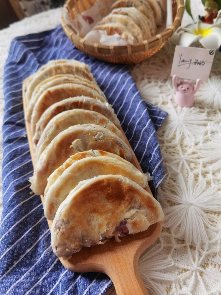一口平底锅就能做香酥又软糯‼️紫薯芋泥饼的做法