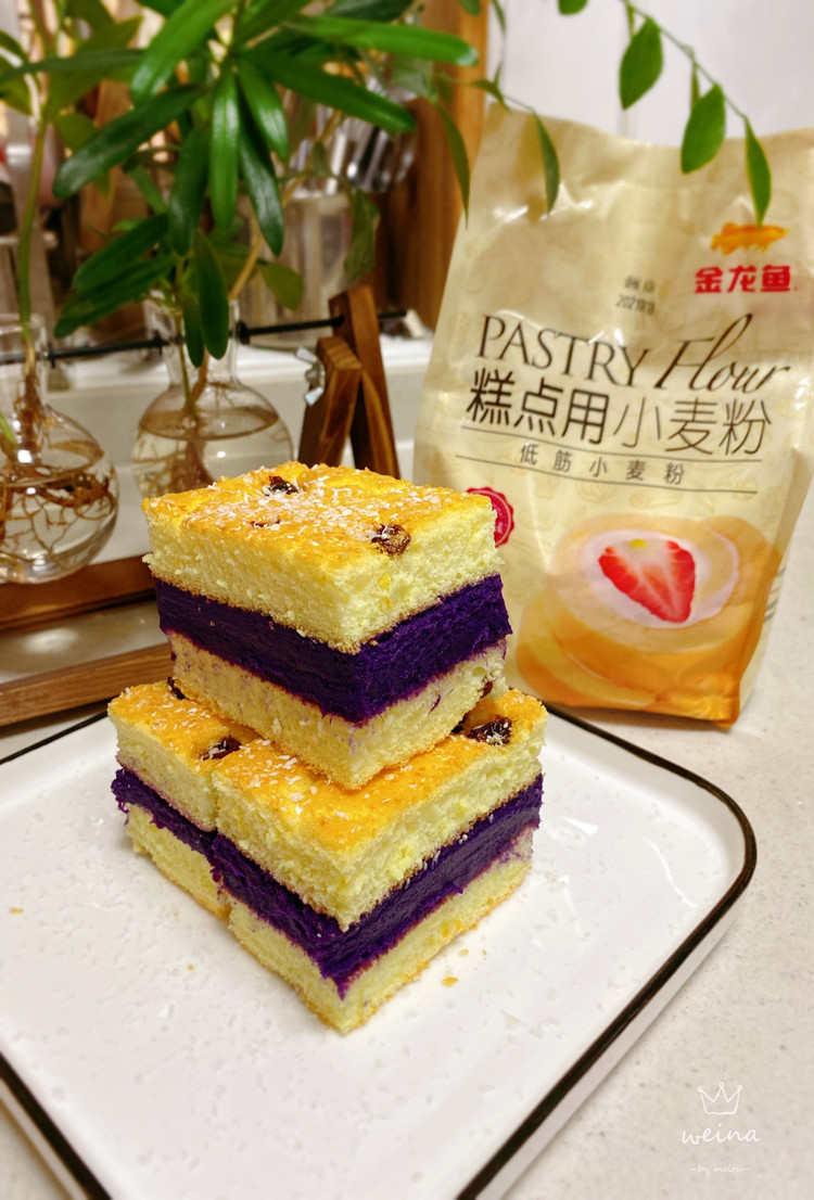 无糖油紫薯蛋糕的做法