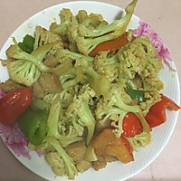 炝炒菜花的做法图解5