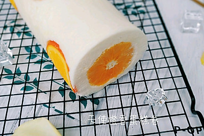 五颗橙子的天使橙香蛋糕卷