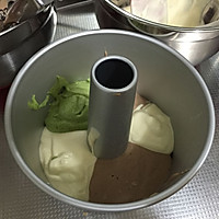 迷彩风 三色戚风的做法图解15
