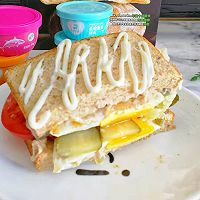 超减脂又营养的金枪鱼三明治的做法图解11