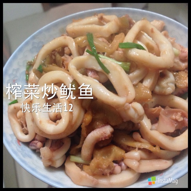 榨菜炒鱿鱼——乌江榨菜的做法