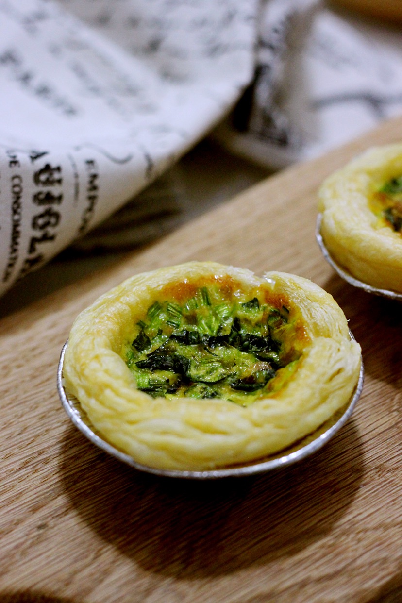异国风味——菠菜咸蛋挞