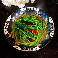 #中秋宴，名厨味#黄豆酱炒茼蒿的做法图解7