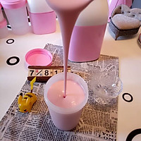 粉红色的酸奶的做法图解3