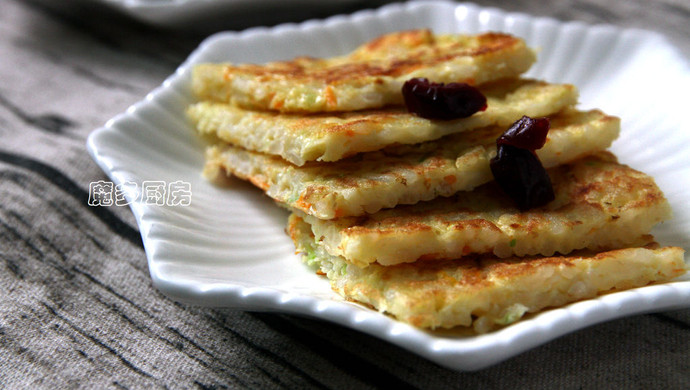 米饭鸡蛋饼