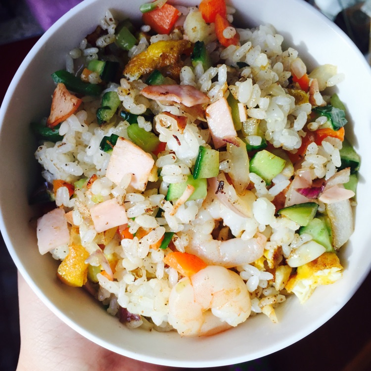 虾仁炒饭的做法图解6
