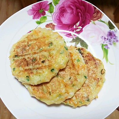 宝宝面食__虾泥山药小饼