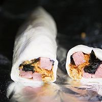 眼睛都冒出口水的午餐肉海苔肉松卷它来啦！的做法图解6