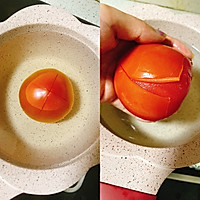 自创白玉菇番茄鸡蛋汤的做法图解1