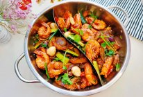 香辣大虾涮锅的做法