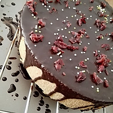巧克力蔓越莓戚风蛋糕（八寸）