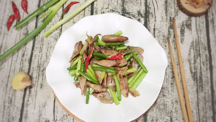 蒜苔炒干子乌