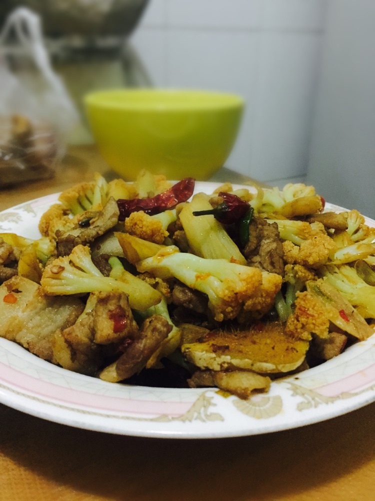 干锅菜花的做法图解8