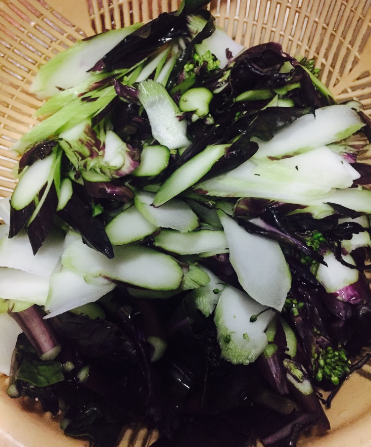 家常紫菜苔的做法图解2