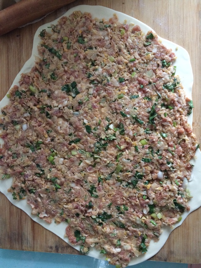 酸菜千层肉饼的做法图解4