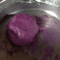 紫薯奶味杏仁朱古力糯米小丸子的做法图解1