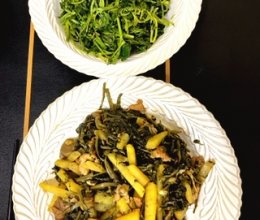 东北菜芥菜樱炖土豆的做法