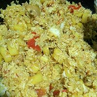 晚餐-咖喱鸡菠萝饭的做法图解14