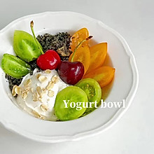低脂低卡‼️黑芝麻酸奶碗，ins味早餐！