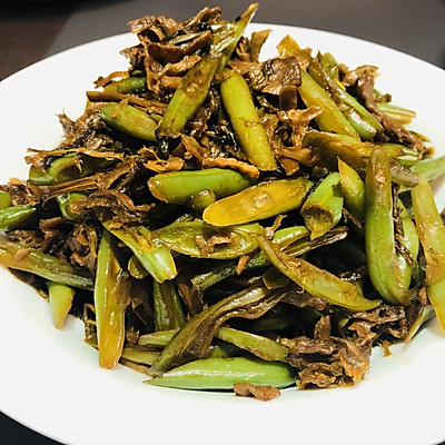 真的是下饭菜—梅干菜烧刀豆