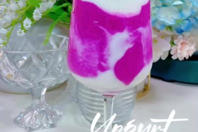 自制夏日饮品火龙果酸奶思慕雪smoothie