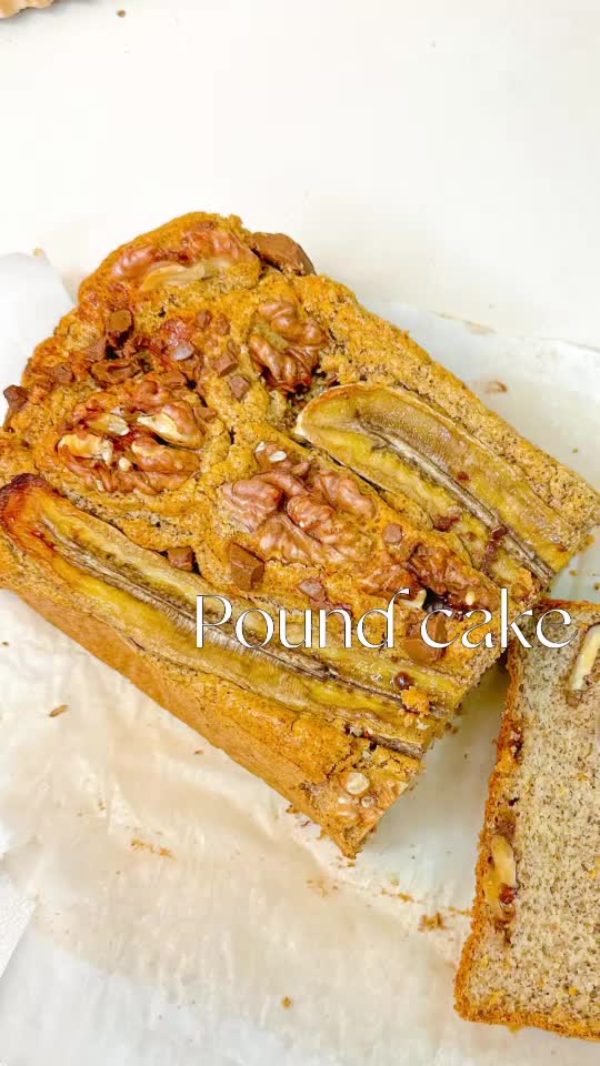 0油0糖0面粉‼️低卡甜品香蕉磅蛋糕。