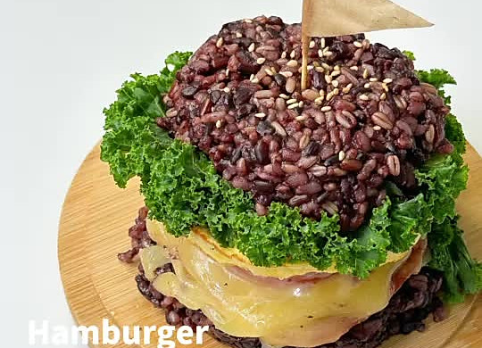 低卡高蛋白‼️自制糙米鲜虾堡包