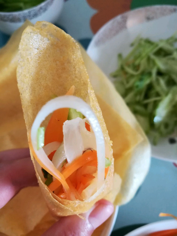 夏季清爽早餐-蔬菜卷煎饼的做法