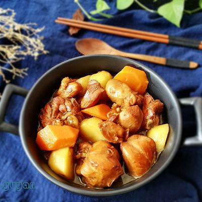 土豆胡萝卜焖鸡块