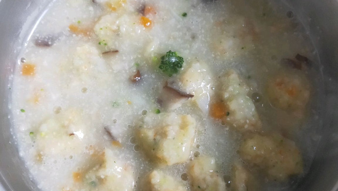 杂蔬虾丸玉米浓汤(宝宝辅食)