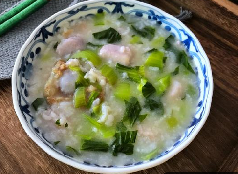 Taro and vegetable congee