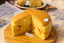 （水浴法）㊙️超级无敌好吃的【金沙咸蛋黄肉松蛋糕】的做法