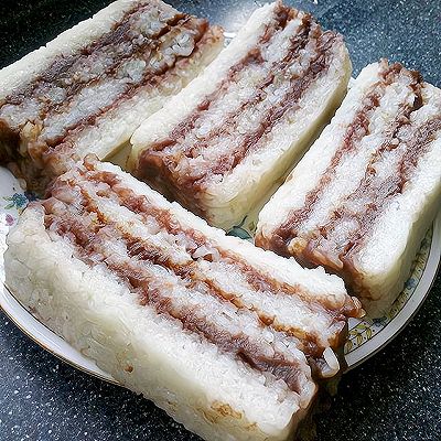 糯米豆沙冷切糕