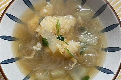 10分钟搞定｜冬瓜粉丝虾滑汤