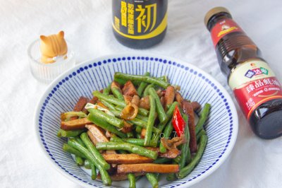豆干豇豆炒五花肉