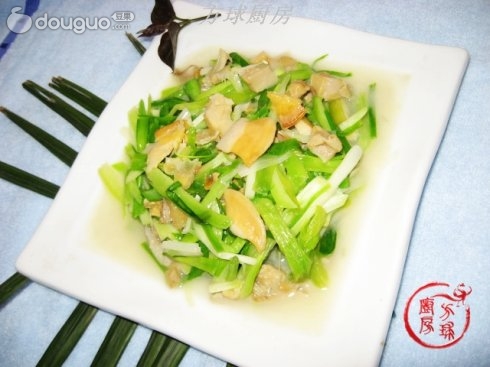 Clam meat with Scallion
