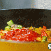 咖喱风味蔬菜烩饭的做法图解3