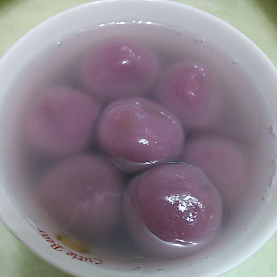 团团圆圆-紫薯栗子汤圆