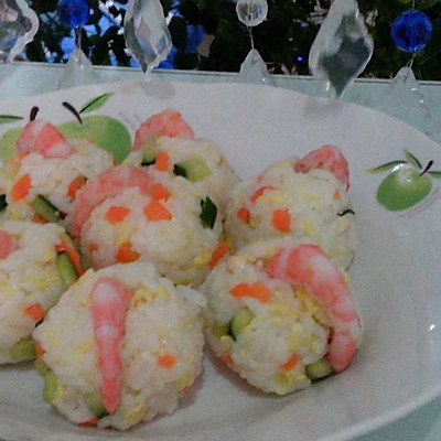 北极虾翡翠饭团