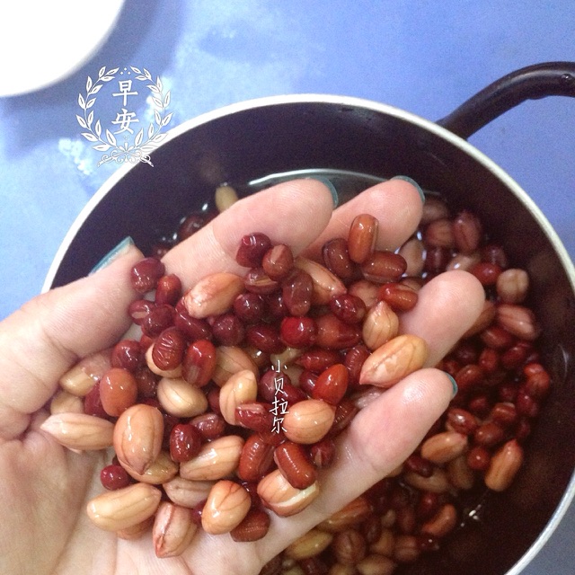 红豆花生粥的做法图解3