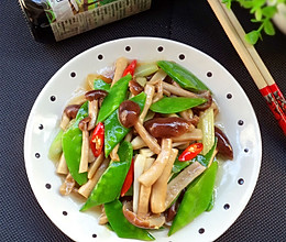 #菁选酱油试用之茶树菇炒兰豆的做法