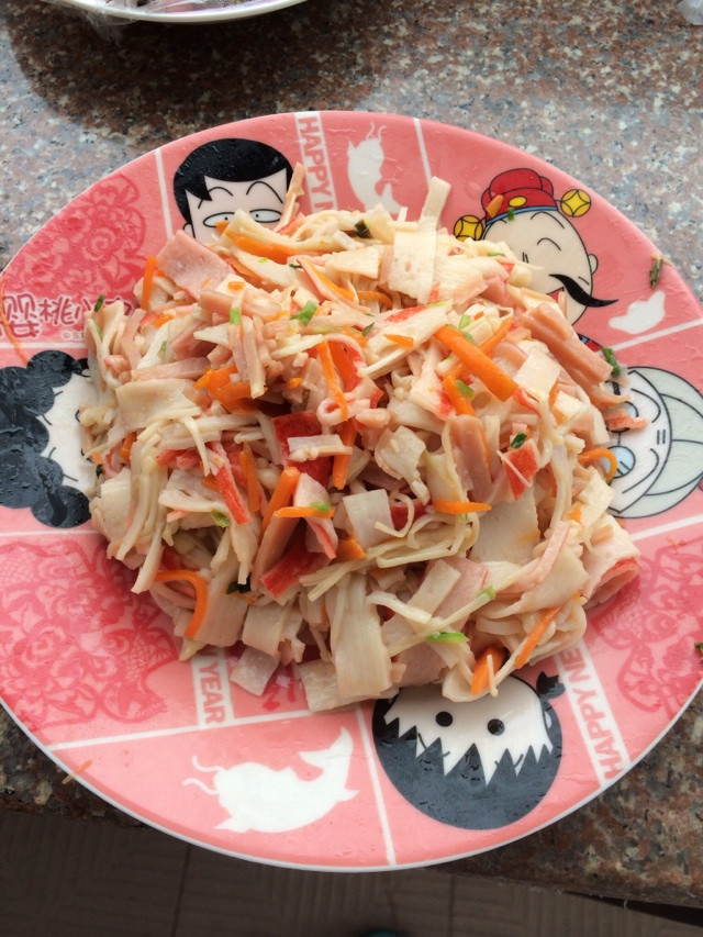 蟹味棒炒金针菇的做法