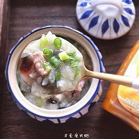 皮蛋瘦肉粥太太乐鲜鸡汁蒸鸡原汤#太太乐鲜鸡汁玩转健康快手菜#的做法图解12