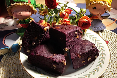 紫薯黑麦糕