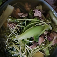 豆芽芥菜鸡肝汤